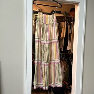 Mango | Striped Summer Maxi Dress (XS)